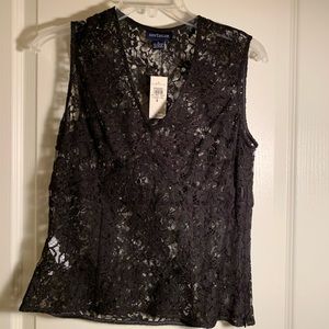Ann Taylor Black lace top